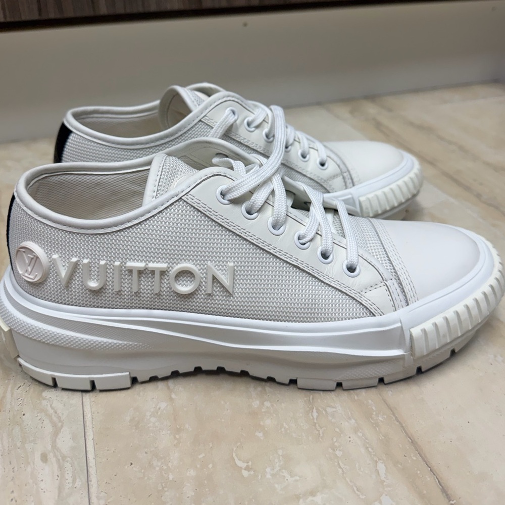 Louis Vuitton White Canvas Sneakers